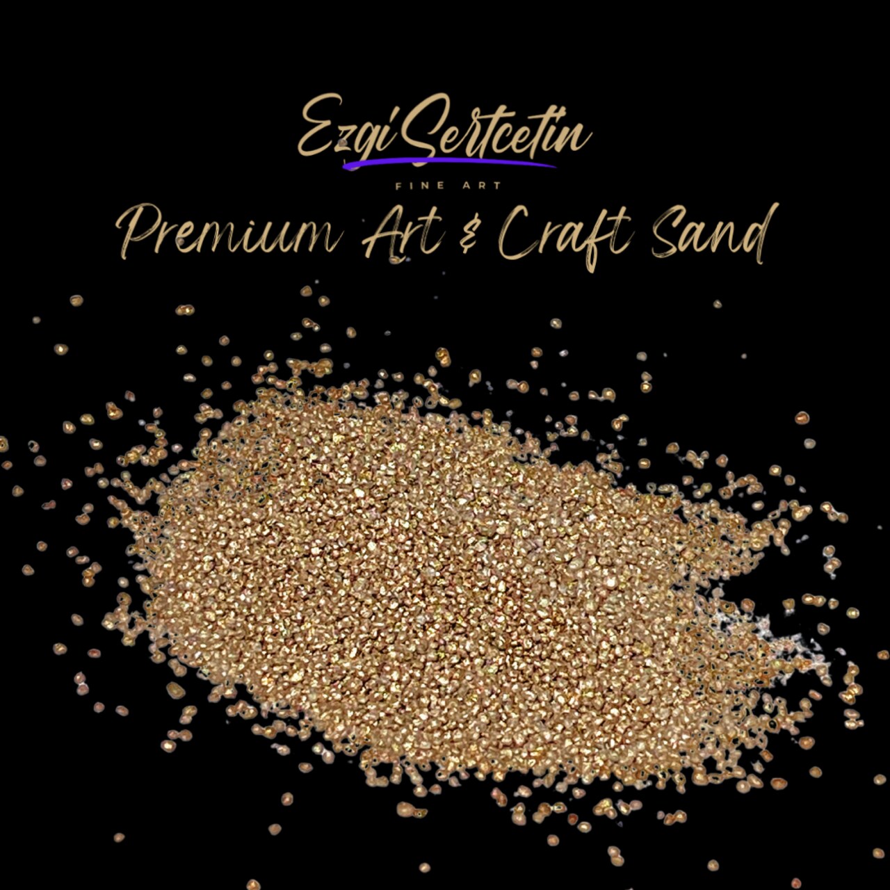 Premium Art Sand|Craft Sand|Unique Metallic-Neon Colors|Excellent Quartz Sand|10 oz|Excellent for Artwork|DIY|Sand Painting|Wedding Decoration|Vaze Filling|Ezgi Sertcetin